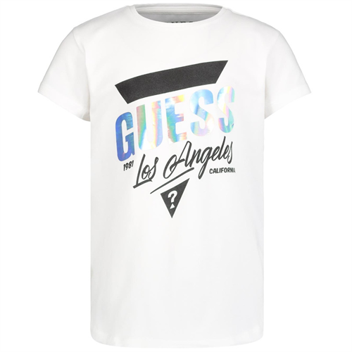 טישירט GUESS לוגו הולוגרמה שחור