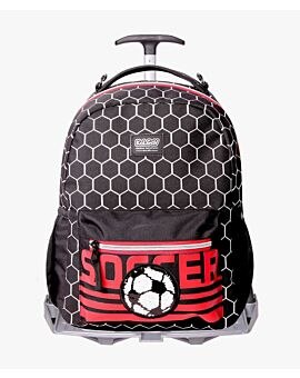 תיק גן טרולי אריאל כדורגל שחור