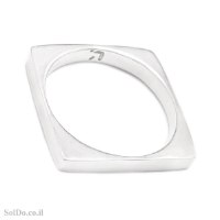 טבעת נישואין מרובעת מכסף RG6012