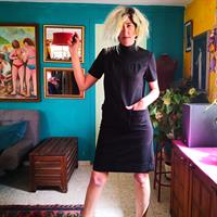 שמלת גולף שחורה מידה M/L