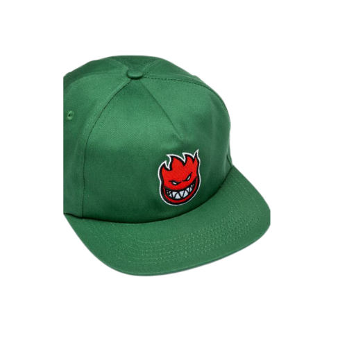 SPITFIRE BIGHEAD FILL SNAPBACK CAP (DARK GREEN RED)
