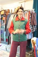 מעיל סקי סבנטיז ירוק אדום מידה L