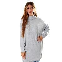 טוניקה צווארון נשפך כפתור בגב נשים