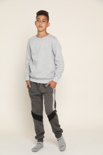 מכנס פוטר בנים מדוגם שילוב