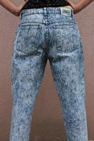 MOM'S ג'ינס גזרה גבוהה אסיד ווש כהה מידה L/XL