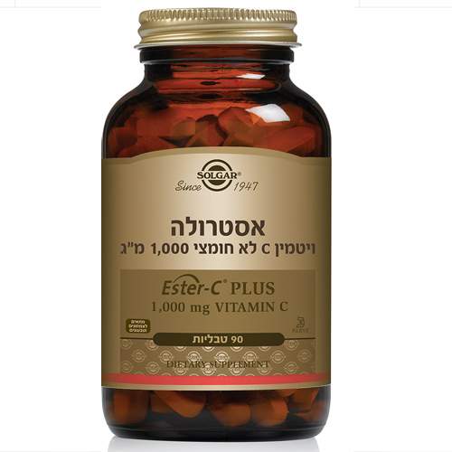 ויטמין C אסטרולה 1000 מ"ג ,90 טבליות ,סולגאר