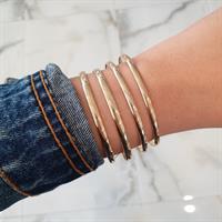 צמיד מרוקאי חלק מזהב לאישה