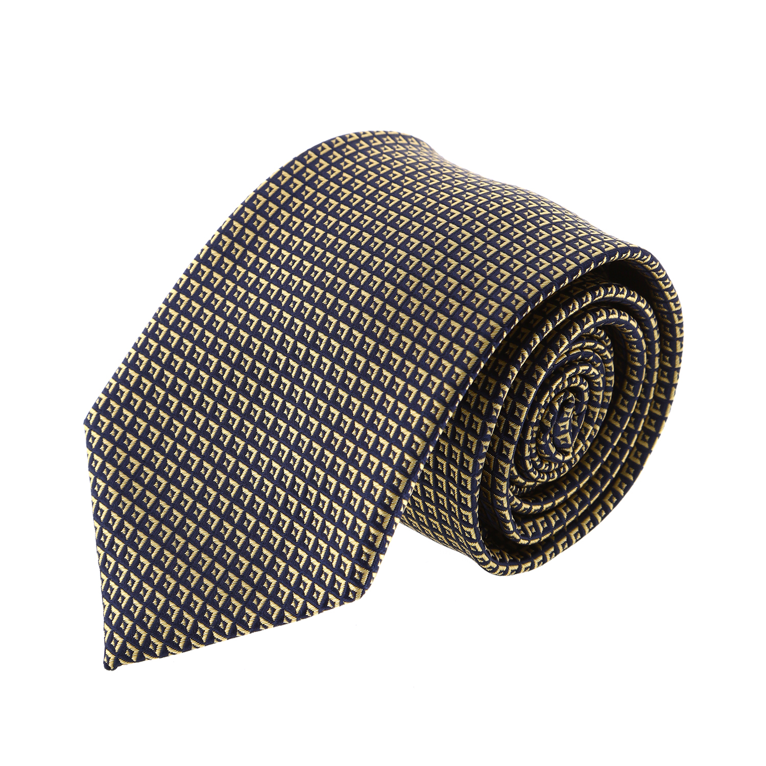 עניבה קלאסית ריבועים צהוב שחור