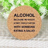 6 תחתיות עגולות שונות על אלכוהול