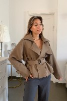 ג׳קט טראנץ' שרלוק חום