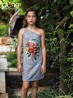 שמלת כתף אחת דפוס