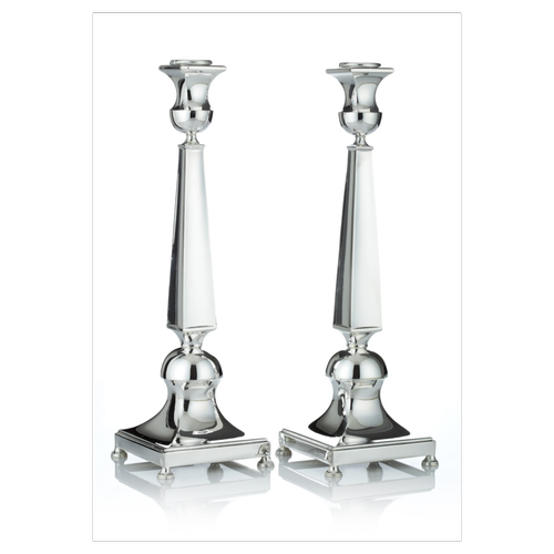 פמוטים לשבת מכסף טהור דגם אוריגו