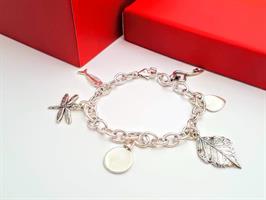 B-11 צמיד צ'ארמים תלוים מכסף