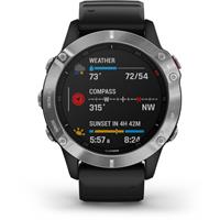 שעון דופק Garmin Fenix 6 Silver with Black Band