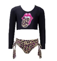 ביקיני שרוול ארוך רולינג סטו מנומר  VIEW - מידות 2-16 שנים