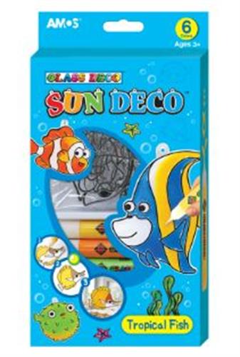 קיט צבעי חלון +  צורות דגים AMOS