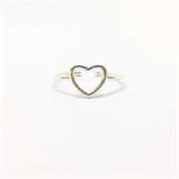 טבעת לב קטנה כסף
