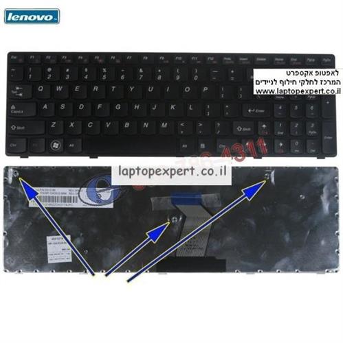 מקלדת למחשב נייד לנובו Lenovo Idaepad Z560 / Z560A / Z565A Keyboard , 25-010793 , V-117020AS1-Us