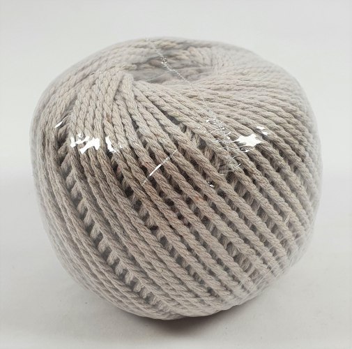 חוט כותנה סטרינג - אפור 2 מ"מ 100 גר'