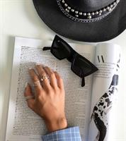 טבעת עין פתוחה כסף