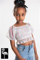 טופ CAMPI שיפון כיווצים FLAMINGO