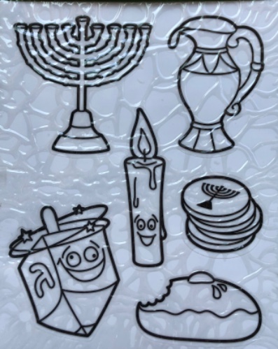 מדבקות חלון של חנוכה