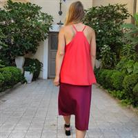 גופית סאטן משי - כתום