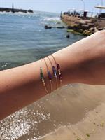 צמיד זהב צהוב ורוד או ירוק לבחירה דק ועדין