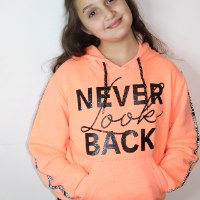 קפוצ'ון יוניסקס NEVER BACK כתום