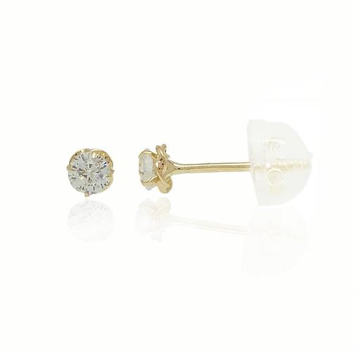 עגילי זרקון מיוחדים מזהב (קטנים)