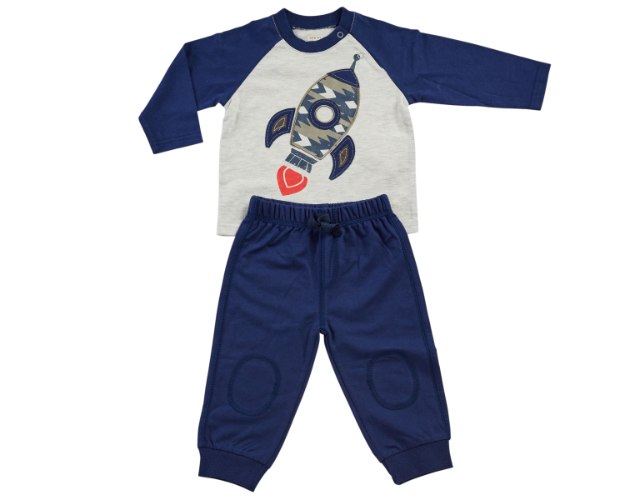 חליפת מעבר חללית נייבי מכנס פרנצ׳ טרי