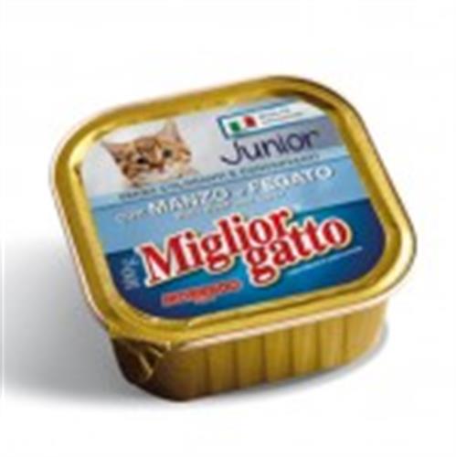 מעדן מיגליאור לחתול בטעם בקר וכבד 100 גרם