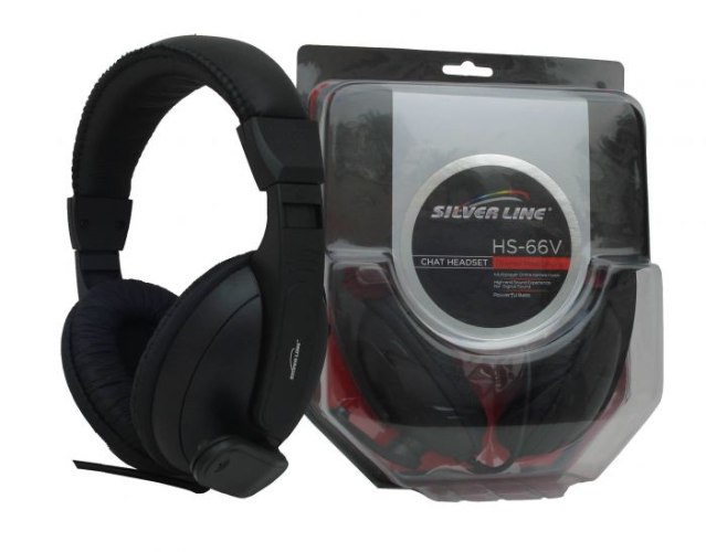 אוזניות סטריאו עם מיקרופון Silver Line HS-66V