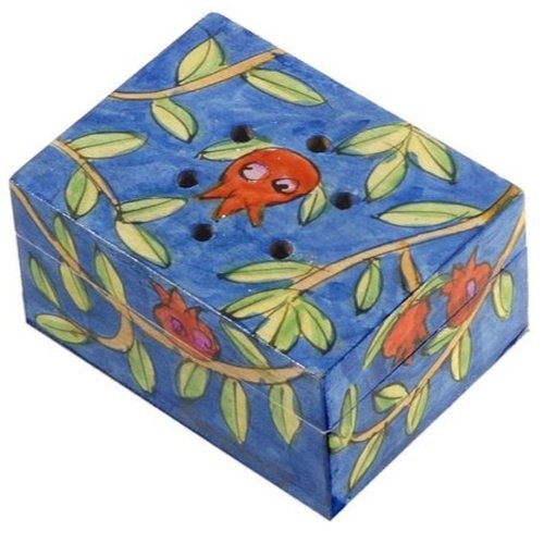 קופסת בשמים להבדלה מצוייר רימונים