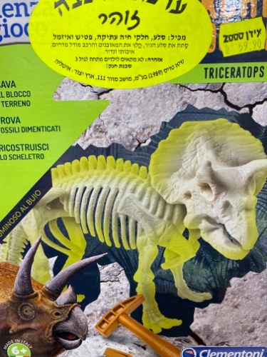 ערכת הרכבה זוהר triceratops