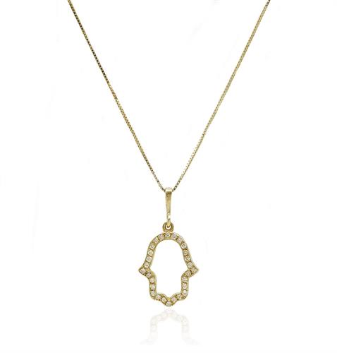 שרשרת חמסה יהלומים