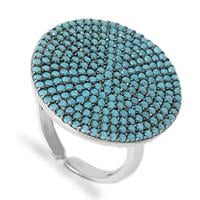 טבעת כסף משובצת אבני זרקון כחולות RG5600 | תכשיטי כסף 925 | טבעות כסף