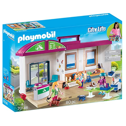 מרפאת חיות – פליימוביל 70146 Playmobil 70146 City Life Take Along Vet Clinic