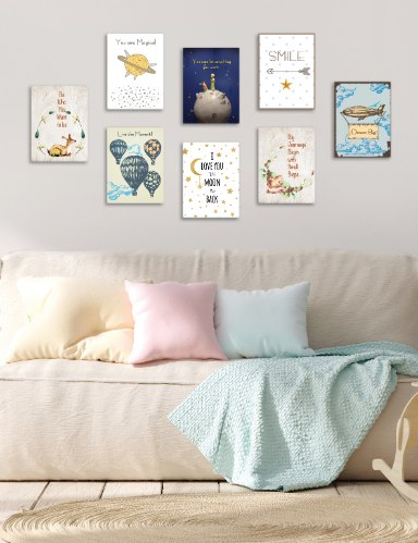 שמיניית תמונות השראה לחדר תינוקות וילדים דגם 818