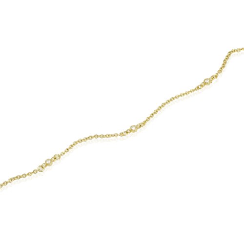 צמיד זהב משובץ זרקונים קטנים