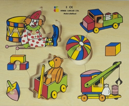 פאזל כפתורי עץ צעצועים