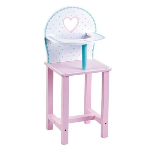 כסא אוכל לבובה מעץ