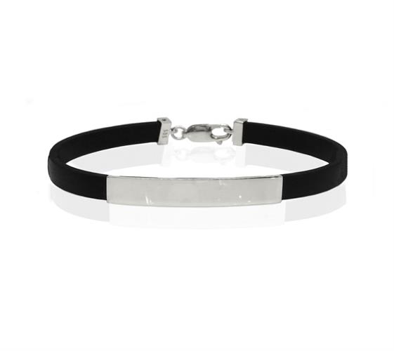 צמיד זהב לבן או צהוב סיליקון לגבר| צמיד חריטה לגבר