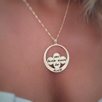 שרשרת חישוק עם עיגולים וחריטות דגם LA304