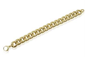 צמיד זהב לאישה בינוני חוליות איטלקי עבה מזהב 14 קאראט