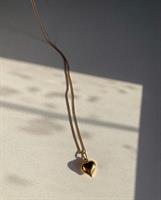 שרשרת לב רטרו זהב