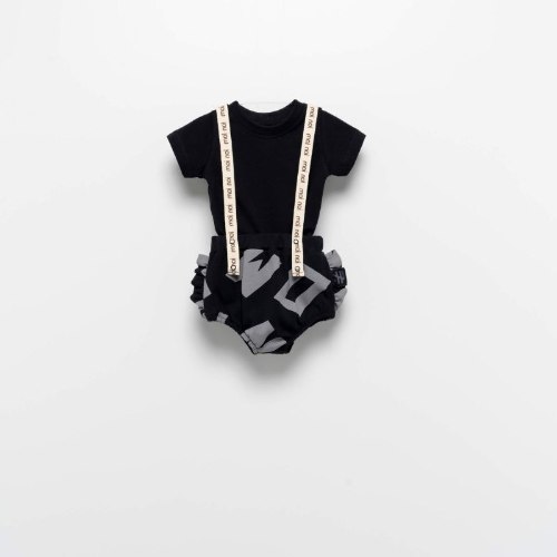 בגד גוף שלייקס MOINOI שחור מודפס 3M-1Y