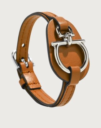 Salvatore Ferragamo gancini leather bracelet