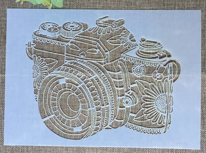 שבלונה גדולה - מצלמה (A4)