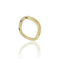 טבעת נישואים 18 קרט בצורת גל